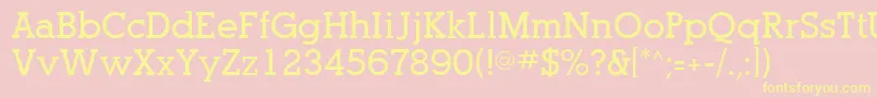 OptasiaSsiBold Font – Yellow Fonts on Pink Background