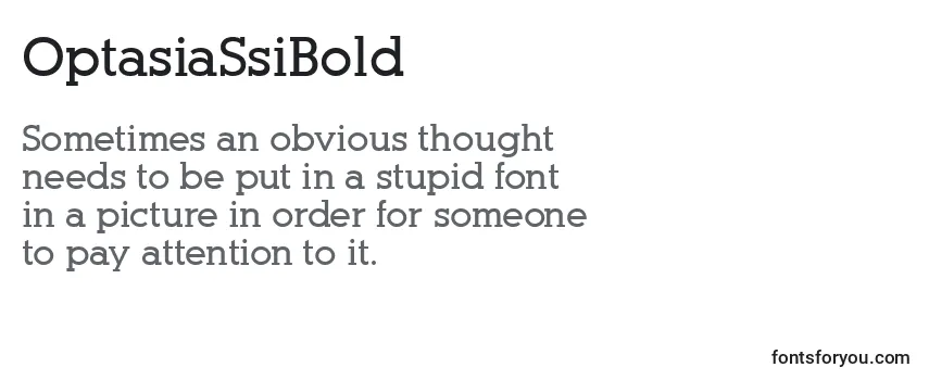 Review of the OptasiaSsiBold Font
