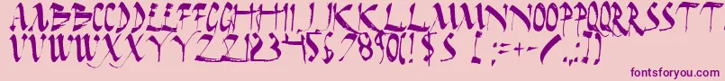 Darkh4 Font – Purple Fonts on Pink Background