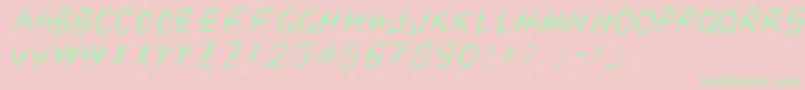 AarcoRegular Font – Green Fonts on Pink Background