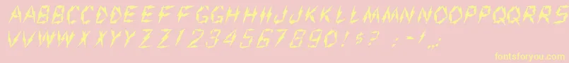 AarcoRegular Font – Yellow Fonts on Pink Background