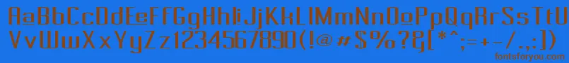 Шрифт Pecot014 – коричневые шрифты на синем фоне