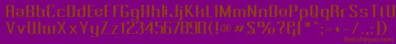 Pecot014 Font – Brown Fonts on Purple Background
