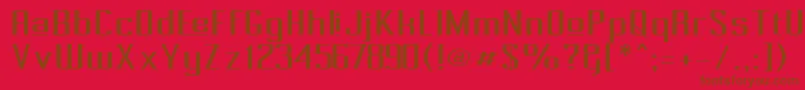 Pecot014 Font – Brown Fonts on Red Background