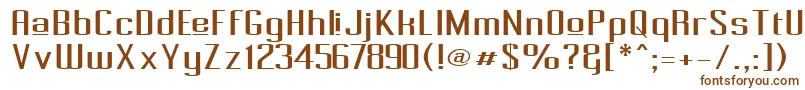 Pecot014-fontti – ruskeat fontit valkoisella taustalla