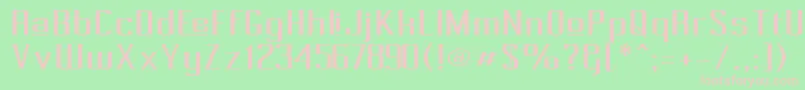 Pecot014 Font – Pink Fonts on Green Background