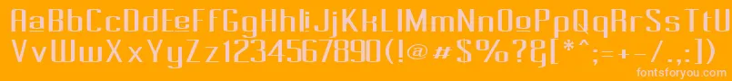 フォントPecot014 – オレンジの背景にピンクのフォント