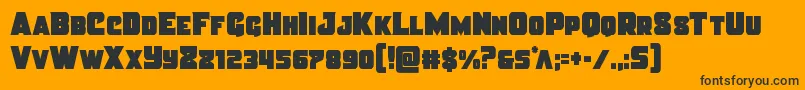 Justicecondstraight Font – Black Fonts on Orange Background