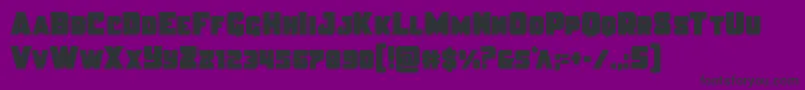 Justicecondstraight Font – Black Fonts on Purple Background