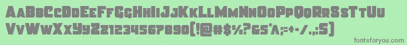 Justicecondstraight Font – Gray Fonts on Green Background