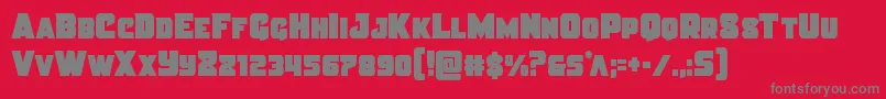 Justicecondstraight Font – Gray Fonts on Red Background
