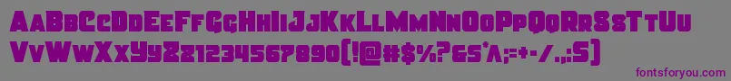 Justicecondstraight Font – Purple Fonts on Gray Background