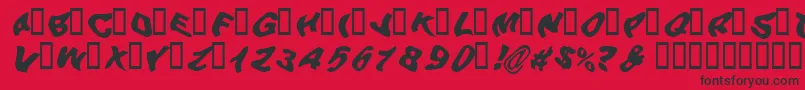 BeerGoggles Font – Black Fonts on Red Background