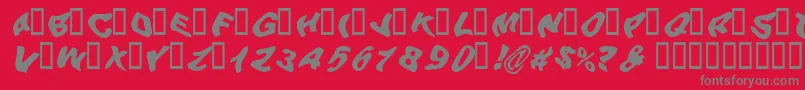 BeerGoggles Font – Gray Fonts on Red Background