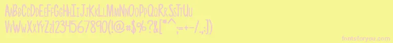 Photographs Font – Pink Fonts on Yellow Background