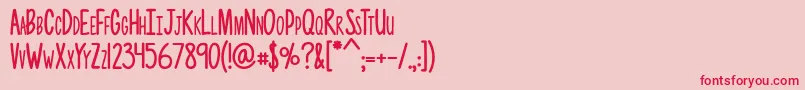 Photographs Font – Red Fonts on Pink Background