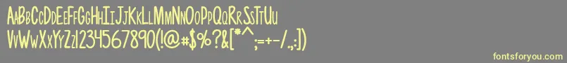 Photographs Font – Yellow Fonts on Gray Background