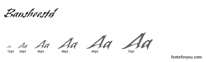 Bansheestd Font Sizes