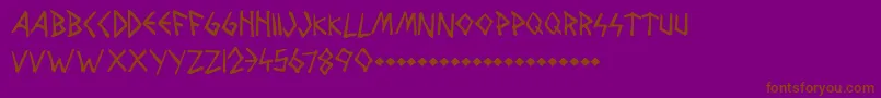 WolvesAndRavens Font – Brown Fonts on Purple Background