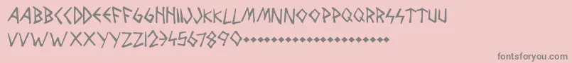 WolvesAndRavens Font – Gray Fonts on Pink Background