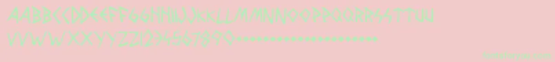 WolvesAndRavens Font – Green Fonts on Pink Background