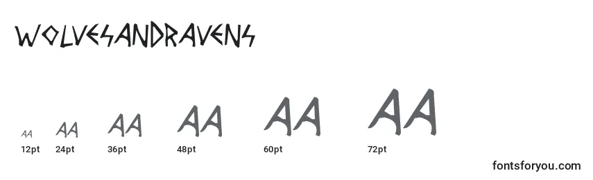 WolvesAndRavens Font Sizes