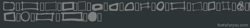 Fonte SomeBoxes – fontes cinzas em um fundo preto