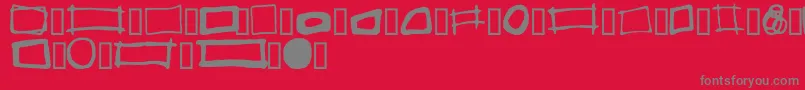 SomeBoxes Font – Gray Fonts on Red Background