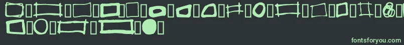 Police SomeBoxes – polices vertes sur fond noir