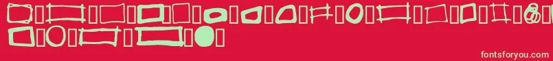 SomeBoxes Font – Green Fonts on Red Background