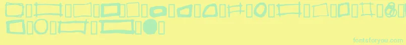 Шрифт SomeBoxes – зелёные шрифты на жёлтом фоне