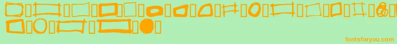SomeBoxes Font – Orange Fonts on Green Background