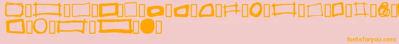 Fonte SomeBoxes – fontes laranjas em um fundo rosa