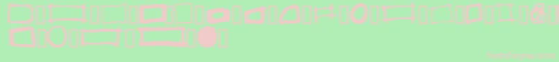 fuente SomeBoxes – Fuentes Rosadas Sobre Fondo Verde