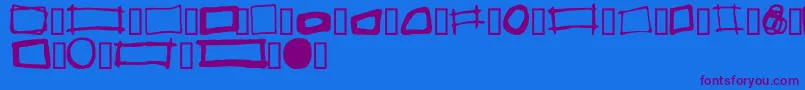 SomeBoxes Font – Purple Fonts on Blue Background