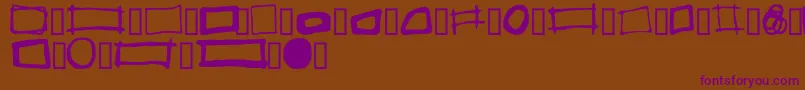 SomeBoxes Font – Purple Fonts on Brown Background