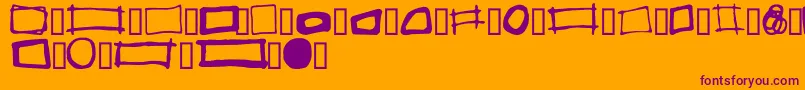 SomeBoxes Font – Purple Fonts on Orange Background