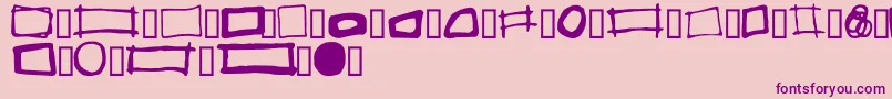 SomeBoxes Font – Purple Fonts on Pink Background