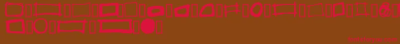 SomeBoxes Font – Red Fonts on Brown Background