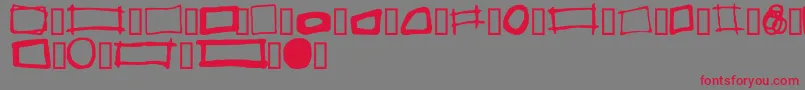フォントSomeBoxes – 赤い文字の灰色の背景