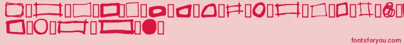 SomeBoxes Font – Red Fonts on Pink Background