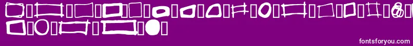 SomeBoxes Font – White Fonts on Purple Background
