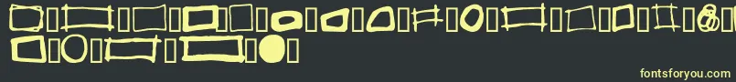SomeBoxes-Schriftart – Gelbe Schriften auf schwarzem Hintergrund