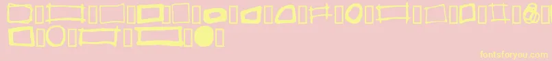 SomeBoxes Font – Yellow Fonts on Pink Background