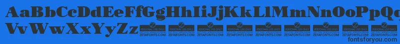 MorbodoniTrial Font – Black Fonts on Blue Background