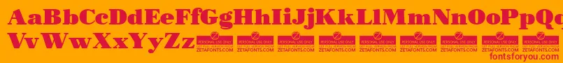 MorbodoniTrial Font – Red Fonts on Orange Background