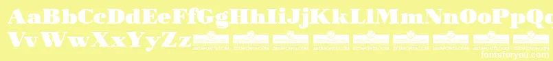MorbodoniTrial Font – White Fonts on Yellow Background