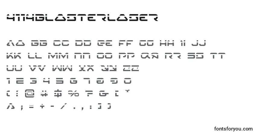 Шрифт 4114BlasterLaser – алфавит, цифры, специальные символы
