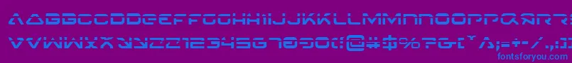 4114BlasterLaser-fontti – siniset fontit violetilla taustalla