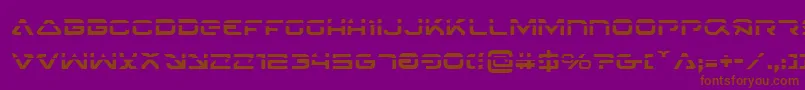 フォント4114BlasterLaser – 紫色の背景に茶色のフォント